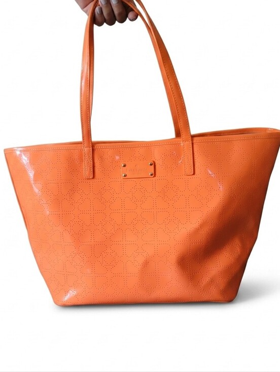 kate spade Handbags - Kate Spade Perforated Spade Neon Orange Tote